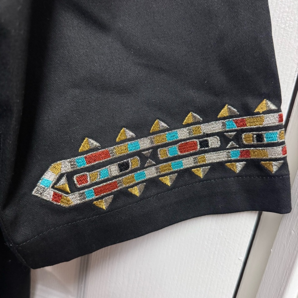 Bob Mackie Black Jacket Size 2X Wearable Art Embroidered 3/4 Sleeve SOUTHWEST - Picture 7 of 13